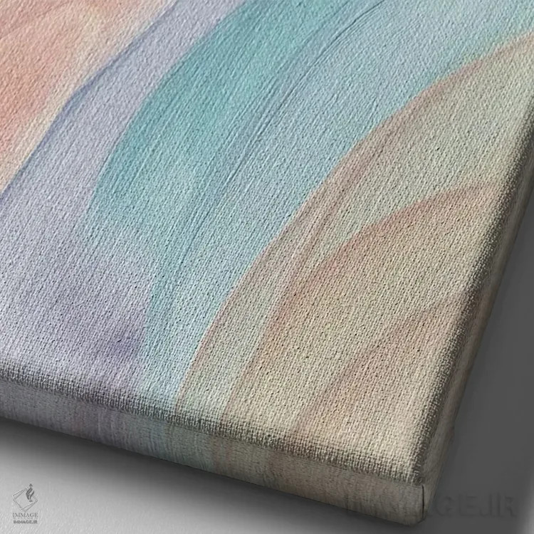 تابلو رویاهای پاستلی اثر آلبینا براتچِوا - نمای نزدیک بافت بوم