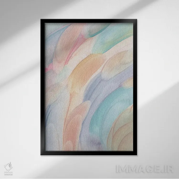 تابلو رویاهای پاستلی اثر آلبینا براتچِوا - نمای قابدار مشکی