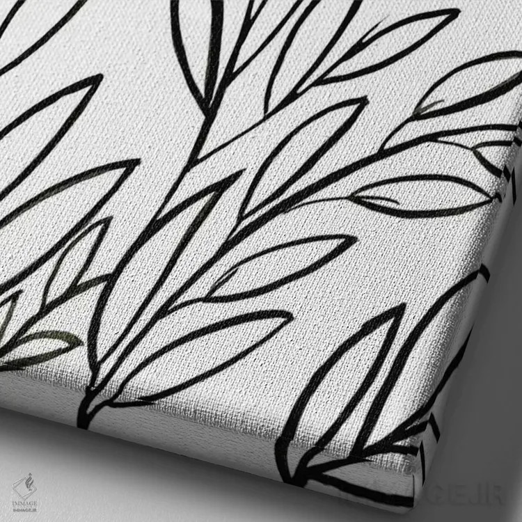 تابلو سیلوئت (طرح سایه) اثر آلبینا براتچِوا - نمای نزدیک بافت بوم