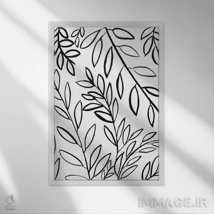 تابلو سیلوئت (طرح سایه) اثر آلبینا براتچِوا - نمای قابدار سفید