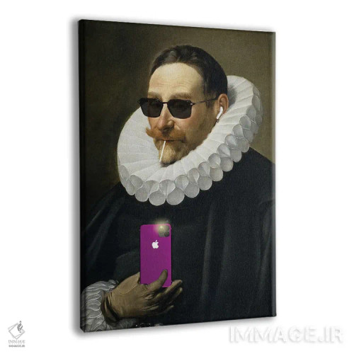 تابلو سلفی مدرن نقاشیشده اثر بکر جیلان - نمای پرسپکتیو محصول