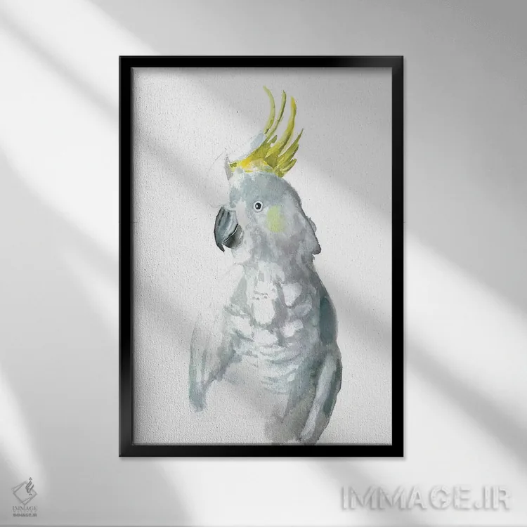تابلو کوکاتیل I (پرنده) اثر آلبینا براتچِوا - نمای قابدار مشکی