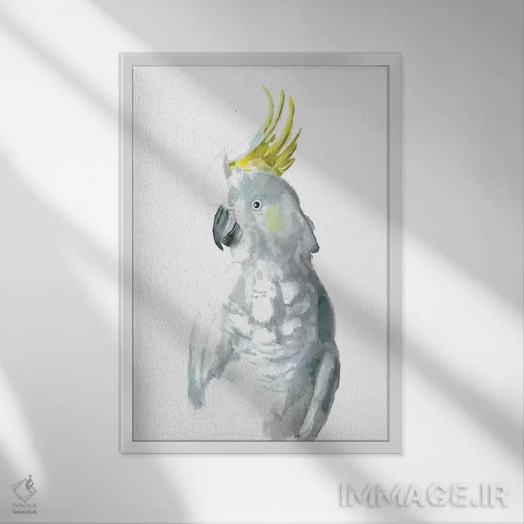 تابلو کوکاتیل I (پرنده) اثر آلبینا براتچِوا - نمای قابدار سفید