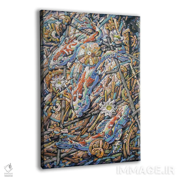 تابلو کپورها در برکه اثر بوگدان دیده - نمای پرسپکتیو محصول