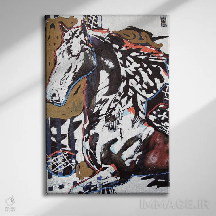 تابلو پگاسوس (اسب بالدار افسانهای) اثر بوگدان دیده - نمای روبهرو روی دیوار