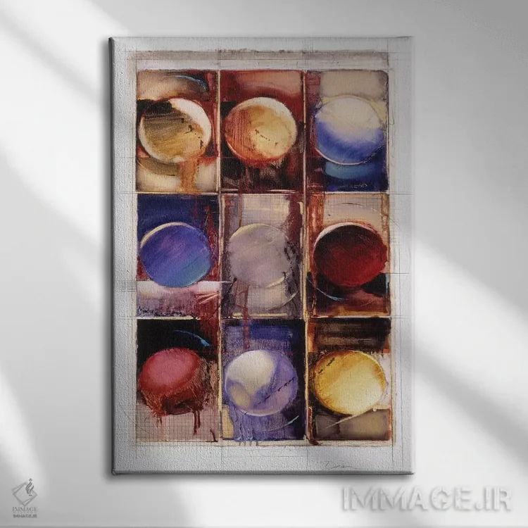 تابلو انتزاعی IX اثر بروس باور - نمای روبهرو روی دیوار