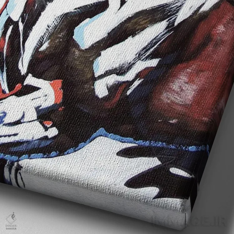 تابلو پگاسوس (اسب بالدار افسانهای) اثر بوگدان دیده - نمای نزدیک بافت بوم