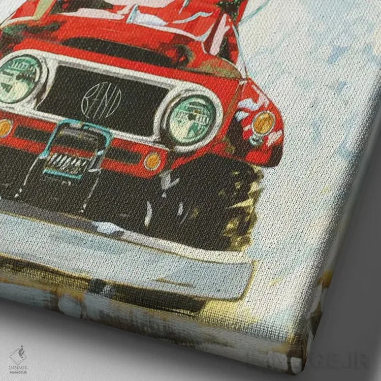 تابلو زمستان در بهشت اثر بارتون دگراف - نمای نزدیک بافت بوم