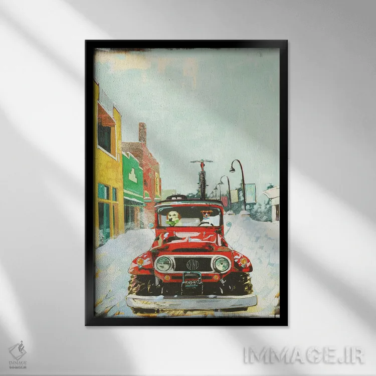 تابلو زمستان در بهشت اثر بارتون دگراف - نمای قابدار مشکی