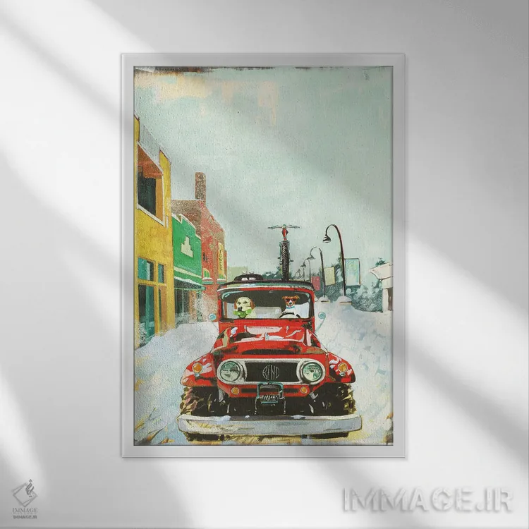 تابلو زمستان در بهشت اثر بارتون دگراف - نمای قابدار سفید