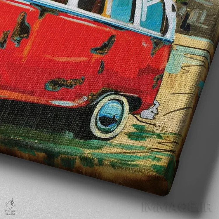 تابلو توپ و نوشیدنی سگها اثر بارتون دگراف - نمای نزدیک بافت بوم