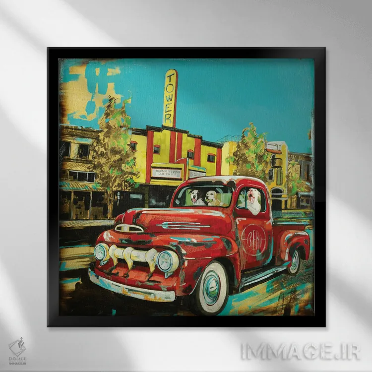 تابلو روزهای سگی (گرمترین روزهای سال) اثر بارتون دگراف - نمای قابدار مشکی