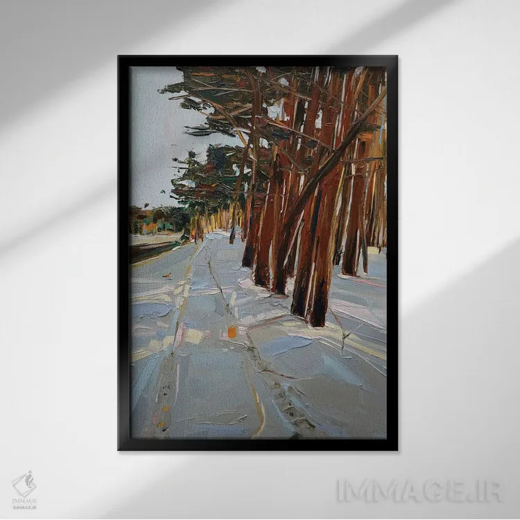 تابلو روباه در گردنهٔ دد هورس (استرالیا) اثر برایدی اوبرایان - نمای قابدار مشکی