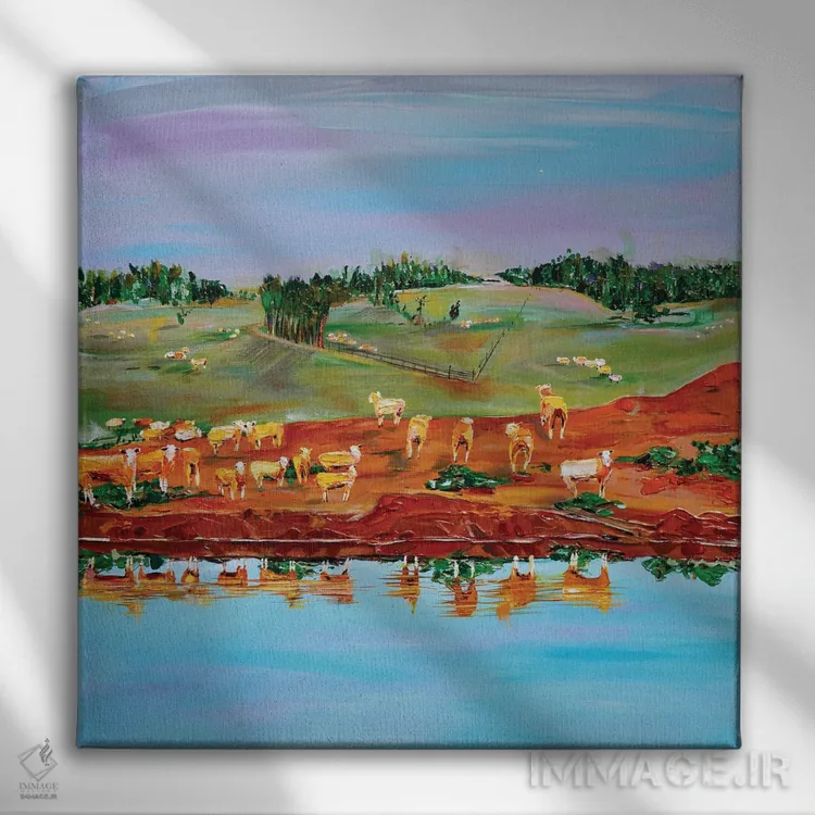 تابلو ماه دوردست اثر برایدی اوبرایان - نمای روبهرو روی دیوار