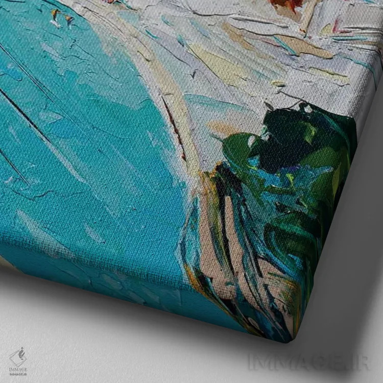 تابلو یخهای باندای (استرالیا) اثر برایدی اوبرایان - نمای نزدیک بافت بوم