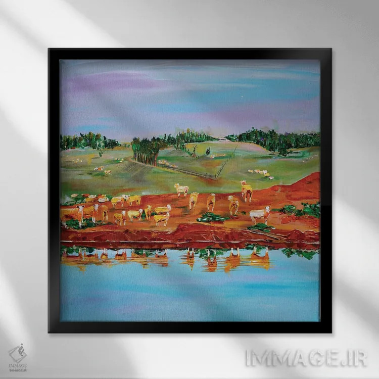 تابلو ماه دوردست اثر برایدی اوبرایان - نمای قابدار مشکی