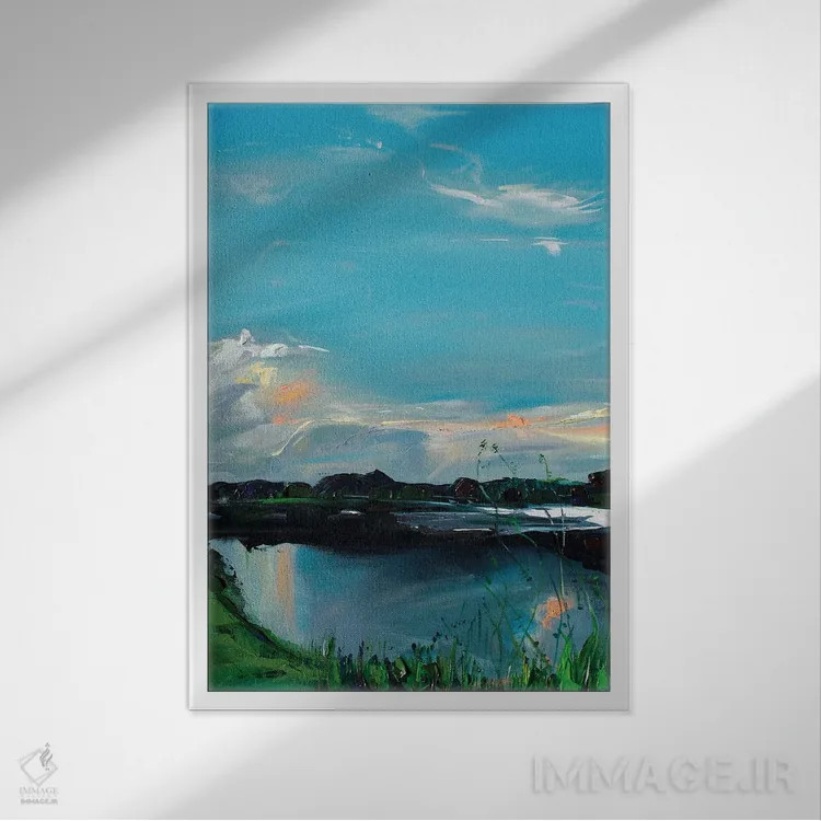 تابلو نقاشی مرداب کوچک اثر برایدی اوبرایان - نمای قابدار سفید