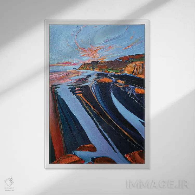 تابلو خلیج خوابآلود اثر برایدی اوبرایان - نمای قابدار سفید