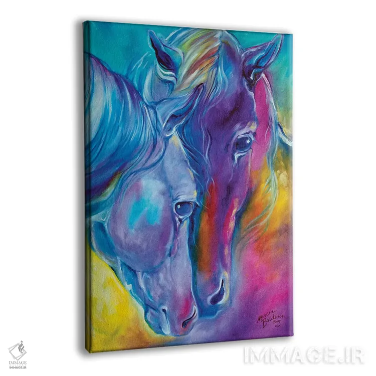 تابلو دنیایم را با روح عاشق اسبها رنگ بزن اثر مارسیا بالدویین - نمای پرسپکتیو محصول