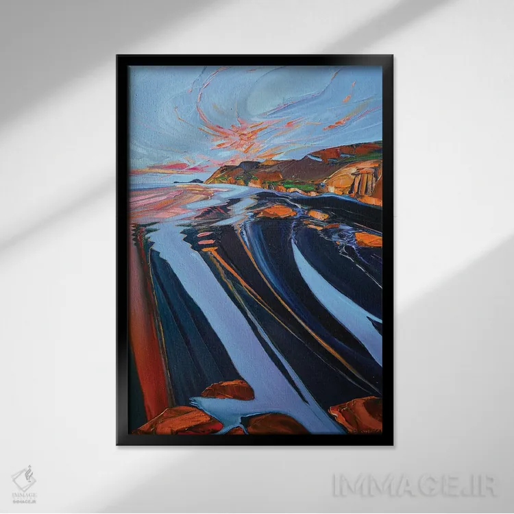 تابلو خلیج خوابآلود اثر برایدی اوبرایان - نمای قابدار مشکی