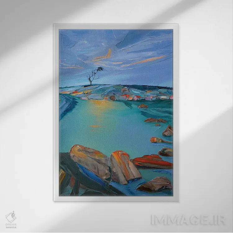 تابلو Binalong,نور بعدازظهر، بینالانگ اثر برایدی اوبرایان - نمای قابدار سفید