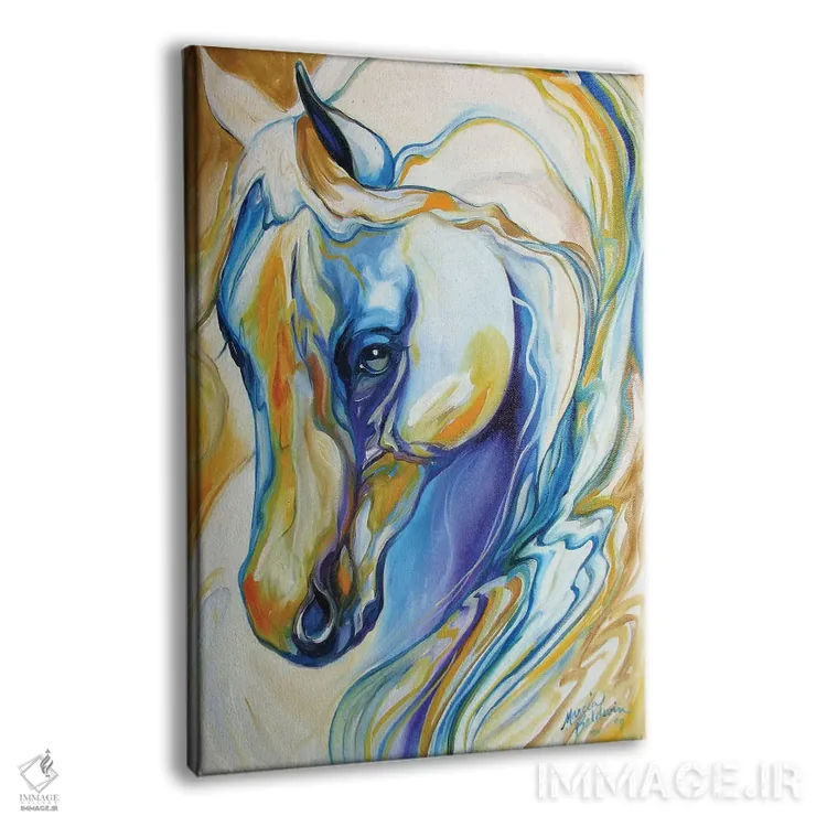 تابلو انتزاعی عربی اثر مارسیا بالدویین - نمای پرسپکتیو محصول