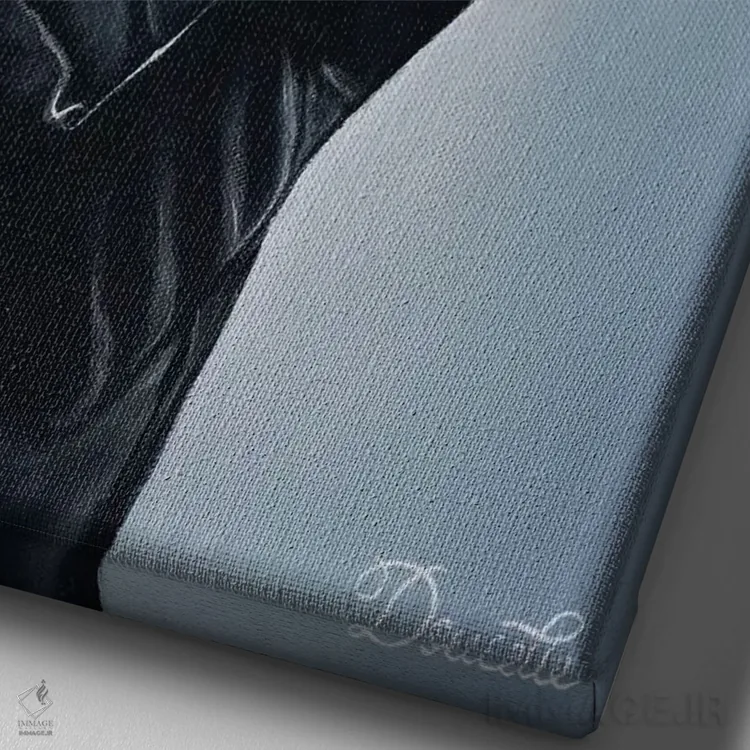 تابلو کشتن زمان اثر باب دوست - نمای نزدیک بافت بوم