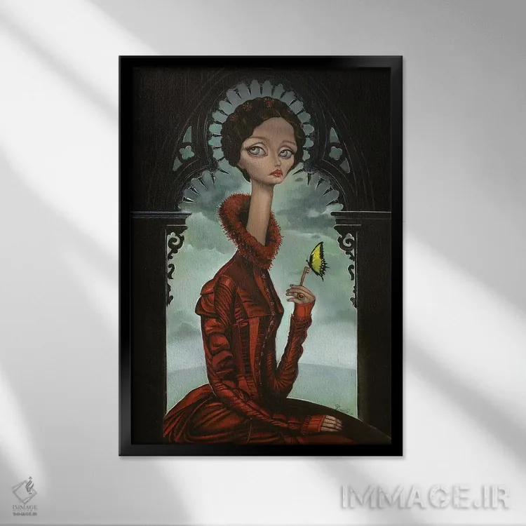 تابلو لوسیِل (نام خاص) اثر باب دوست - نمای قابدار مشکی