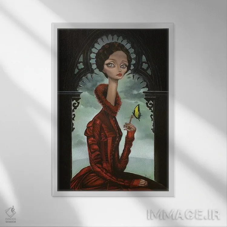 تابلو لوسیِل (نام خاص) اثر باب دوست - نمای قابدار سفید