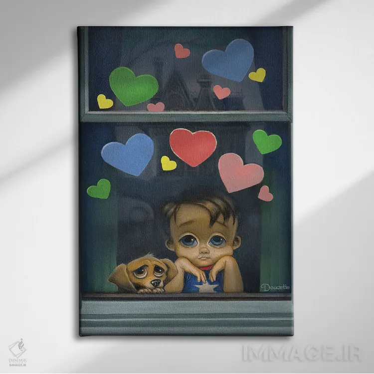 تابلو شهر امید اثر باب دوست - نمای روبهرو روی دیوار