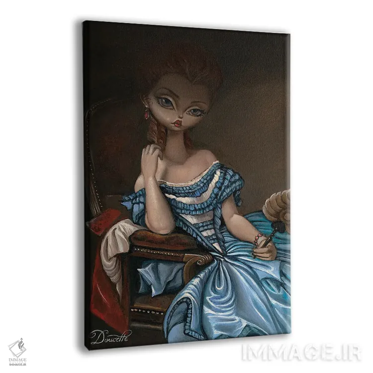 تابلو قلب آبی من اثر باب دوست - نمای پرسپکتیو محصول