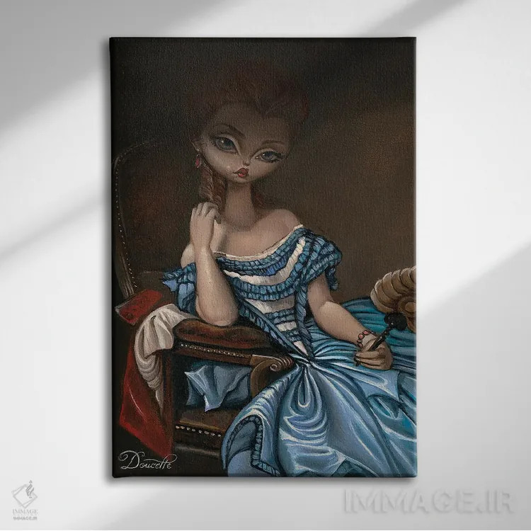 تابلو قلب آبی من اثر باب دوست - نمای روبهرو روی دیوار