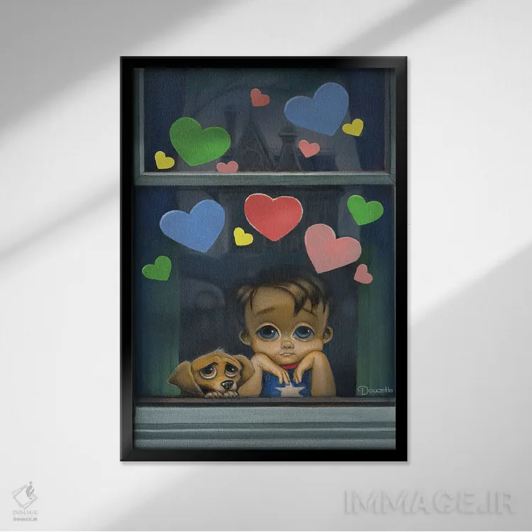 تابلو شهر امید اثر باب دوست - نمای قابدار مشکی