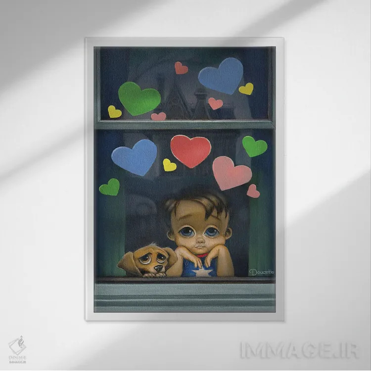 تابلو شهر امید اثر باب دوست - نمای قابدار سفید