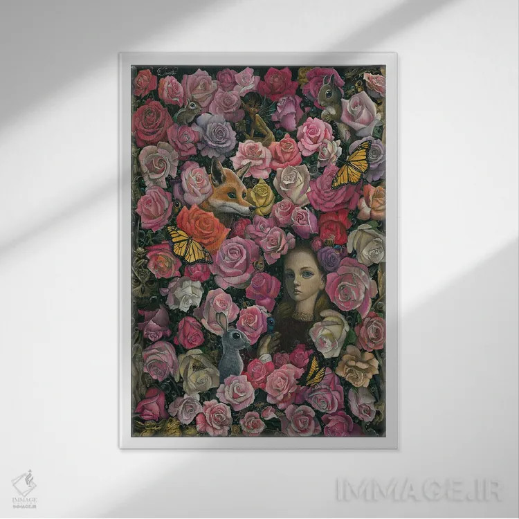 تابلو تعادل در آرکادیا اثر باب دوست - نمای قابدار سفید