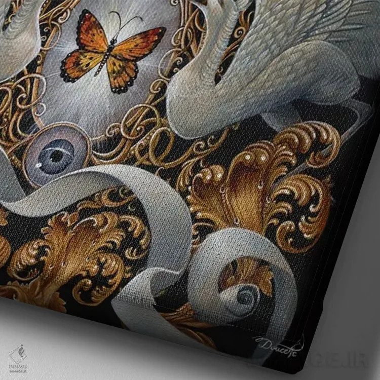 تابلو روح اثر باب دوست - نمای نزدیک بافت بوم