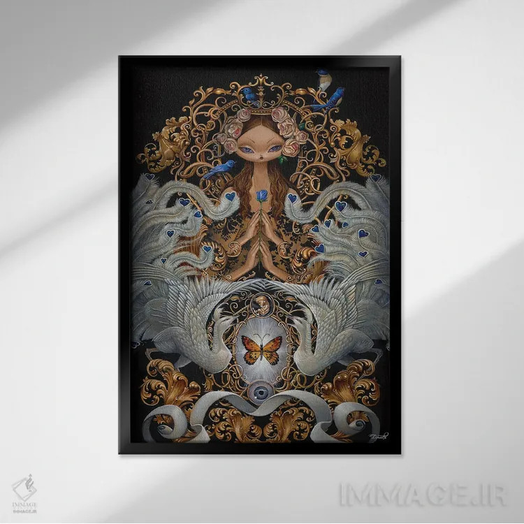 تابلو روح اثر باب دوست - نمای قابدار مشکی