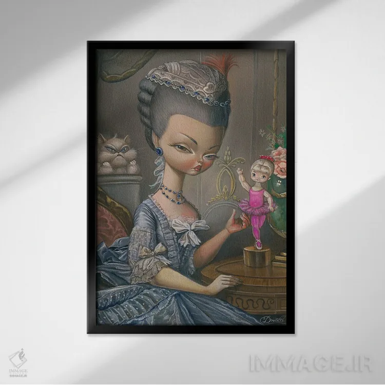 تابلو الههٔ رقص اثر باب دوست - نمای قابدار مشکی