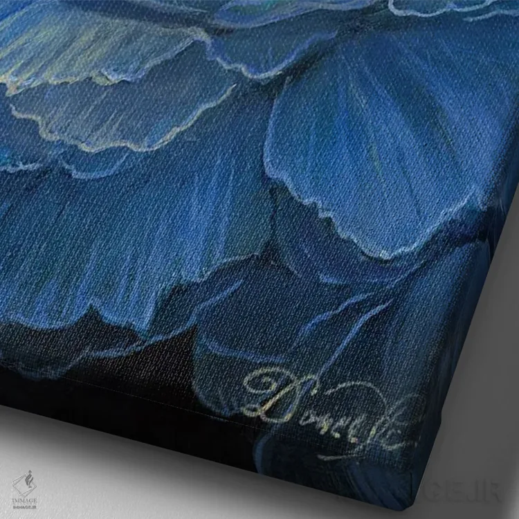 تابلو زیر ماه بازیگوش اثر باب دوست - نمای نزدیک بافت بوم