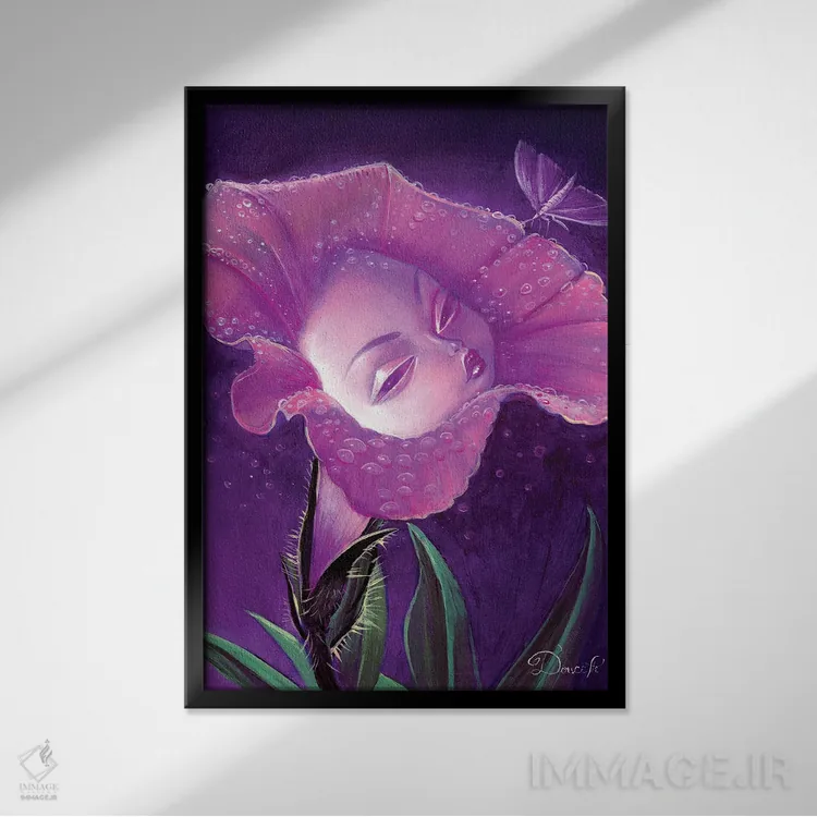 تابلو شکوه شامگاهی اثر باب دوست - نمای قابدار مشکی