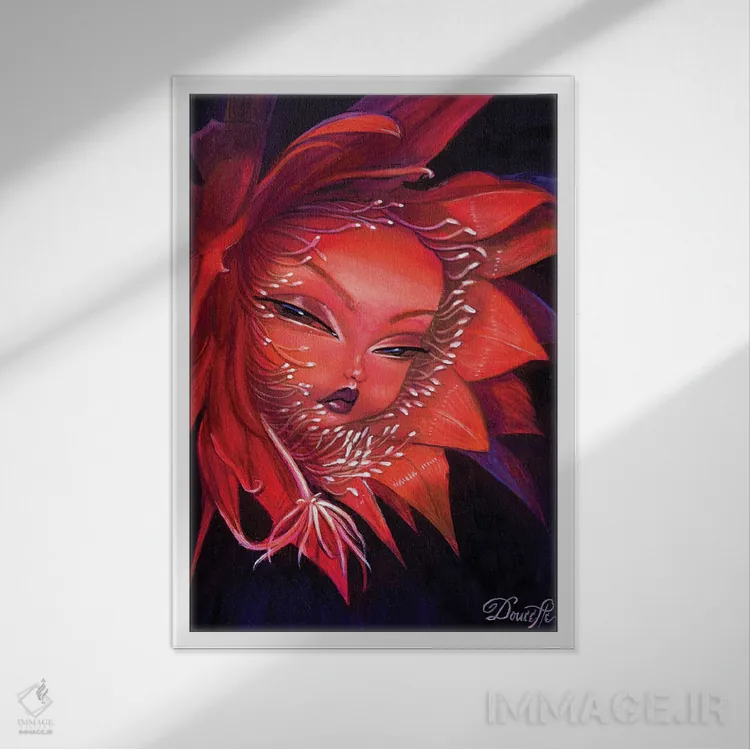 تابلو کاسیوپیا (صورت فلکی) اثر باب دوست - نمای قابدار سفید