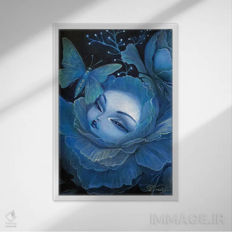 تابلو زیر ماه بازیگوش اثر باب دوست - نمای قابدار سفید