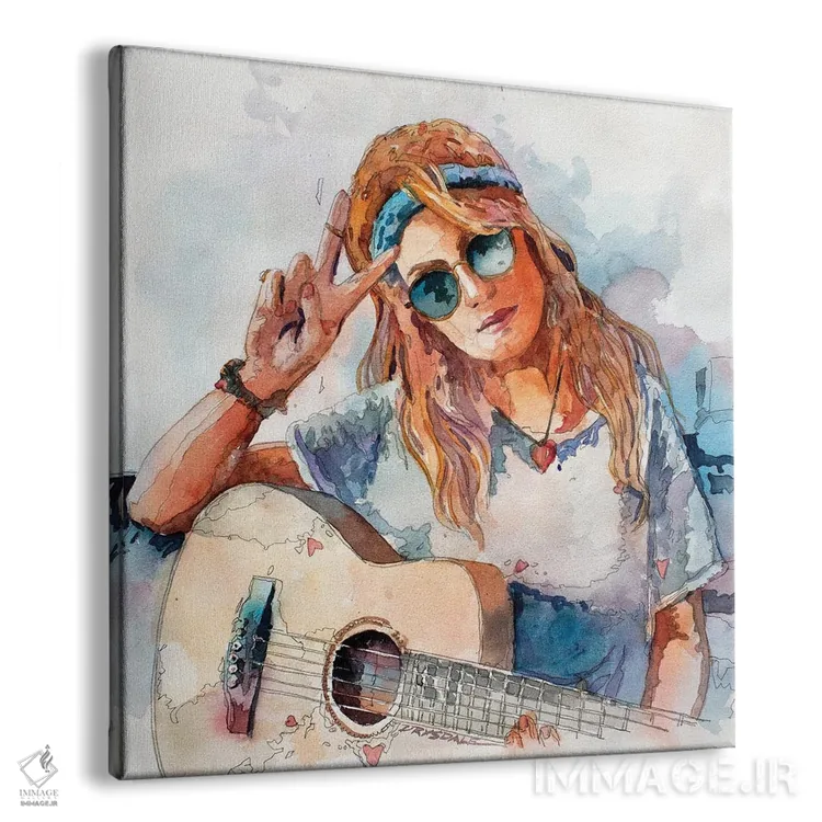 تابلو فرزند گل (جنبش هیپی) اثر بیل درایزدیل - نمای پرسپکتیو محصول