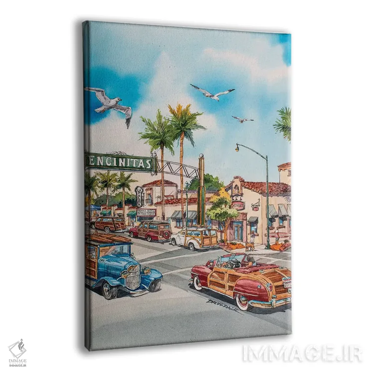 تابلو وودیهای انسینیتاس (خودرو چوبی کلاسیک) اثر بیل درایزدیل - نمای پرسپکتیو محصول