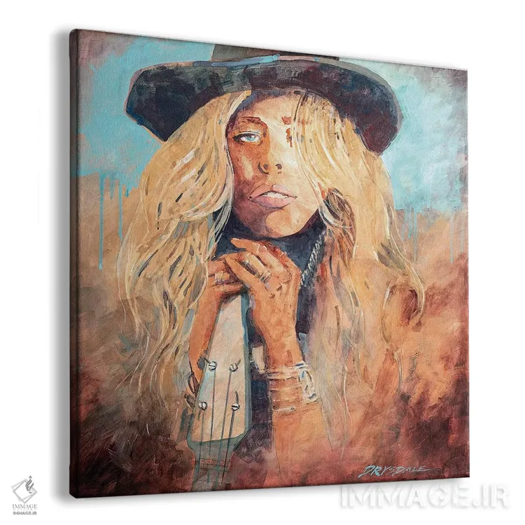 تابلو زن کانتری (هونکی تانک) اثر بیل درایزدیل - نمای پرسپکتیو محصول