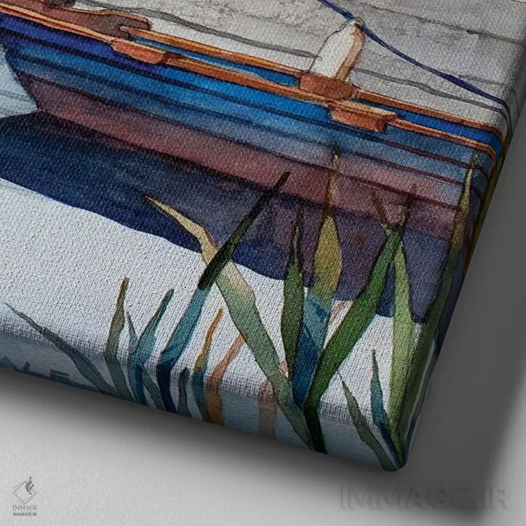 تابلو صبح در کوه کَشل اثر بیل درایزدیل - نمای نزدیک بافت بوم