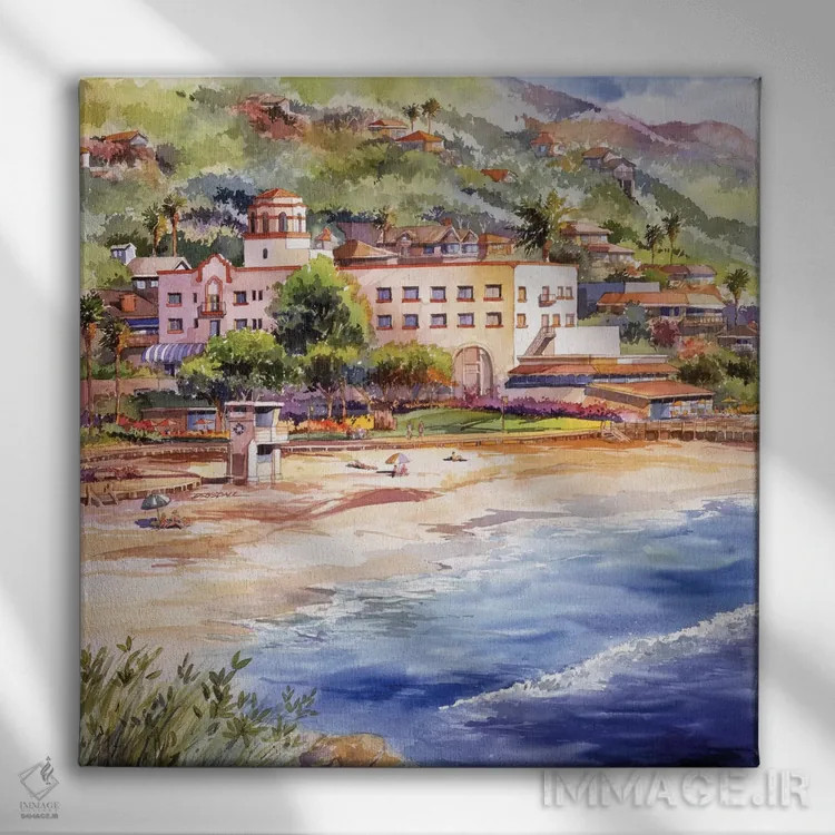 تابلو ساحل اصلی لاگونا اثر بیل درایزدیل - نمای روبهرو روی دیوار
