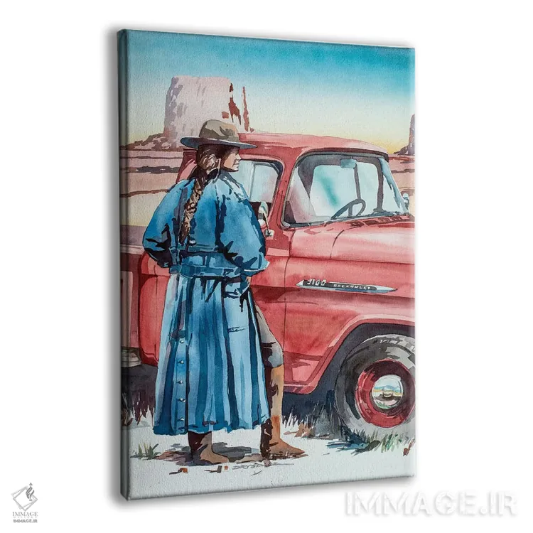 تابلو قرمز قدیمی اثر بیل درایزدیل - نمای پرسپکتیو محصول