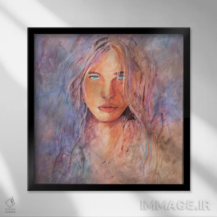 تابلو چشم ببر ماده اثر بیل درایزدیل - نمای قابدار مشکی
