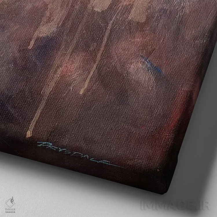 تابلو ازدواج با مافیا اثر بیل درایزدیل - نمای نزدیک بافت بوم